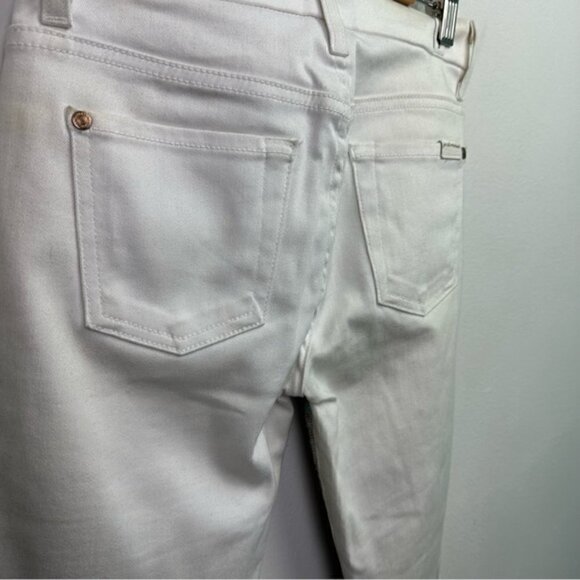 7 For all Mankind Malhia Kent Skinny Jeans Front Metallic Geometric Print Size 2 - Picture 5 of 9